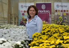 Daphne Hoogeveen of Floritec. Floritec presented their new image at the event, besides the many new varieties as well as existing varieties like Maverick White, Hardwell Bright and Hardwell Yellow.